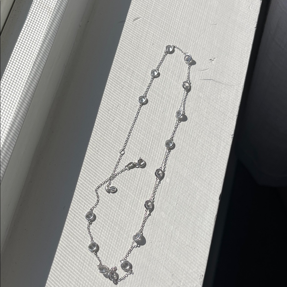 Dorsey Clemence 7.50 CTS White Sapphire Silver Necklace - Picture 4 of 6